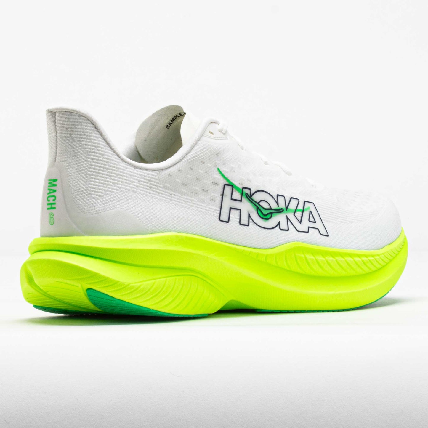 HOKA Mach 6 Men's White/Neon Lime