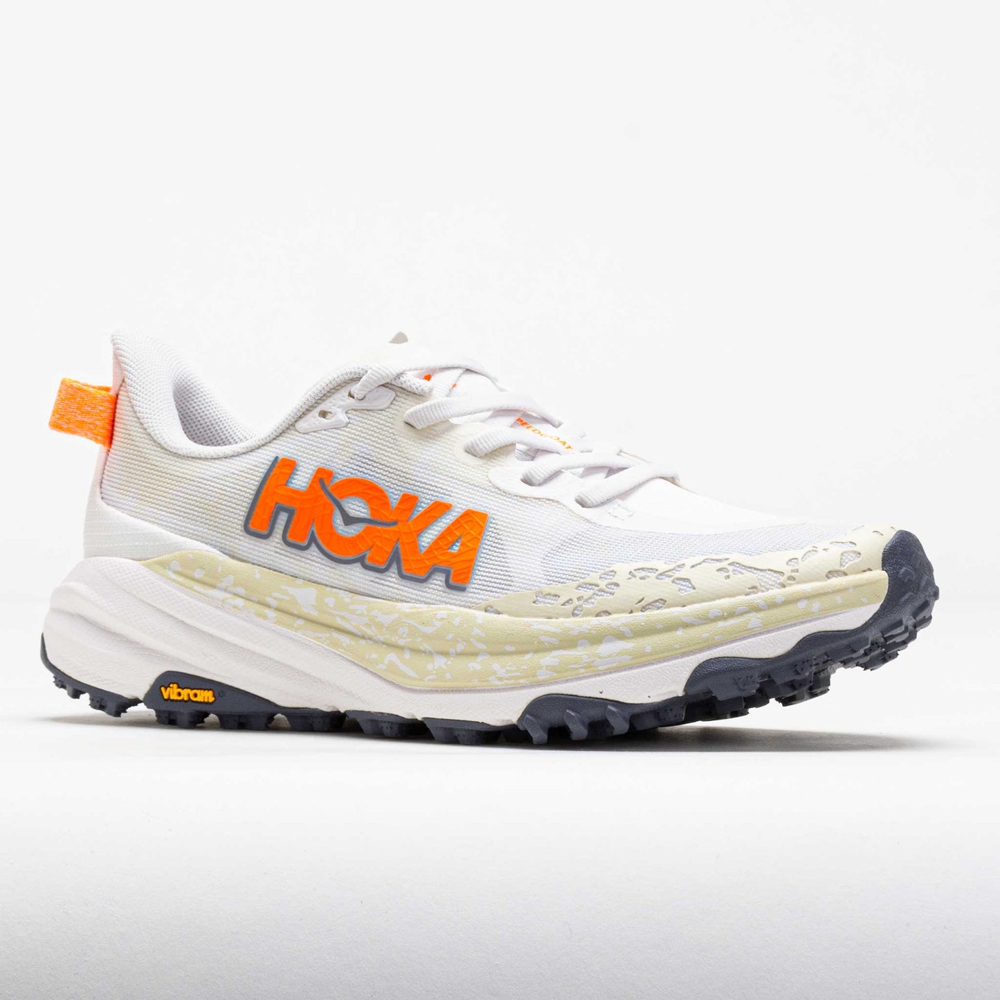 HOKA Speedgoat 6 Men's White/Neon Tangerine