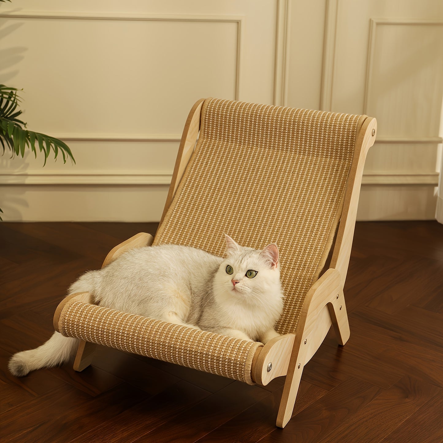 Durable Nylon Cat Sofa Bed Extra-Large Cat Hammock Lounger - Made From Durable Nylon, This All-season Comfort Sofa Bed For Cats Comes With A Scratch Pad.