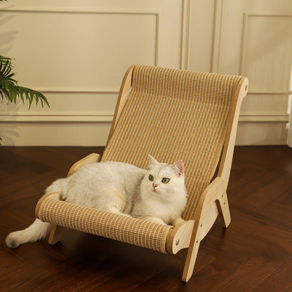 Durable Nylon Cat Sofa Bed Extra-Large Cat Hammock Lounger - Made From Durable Nylon, This All-season Comfort Sofa Bed For Cats Comes With A Scratch Pad.